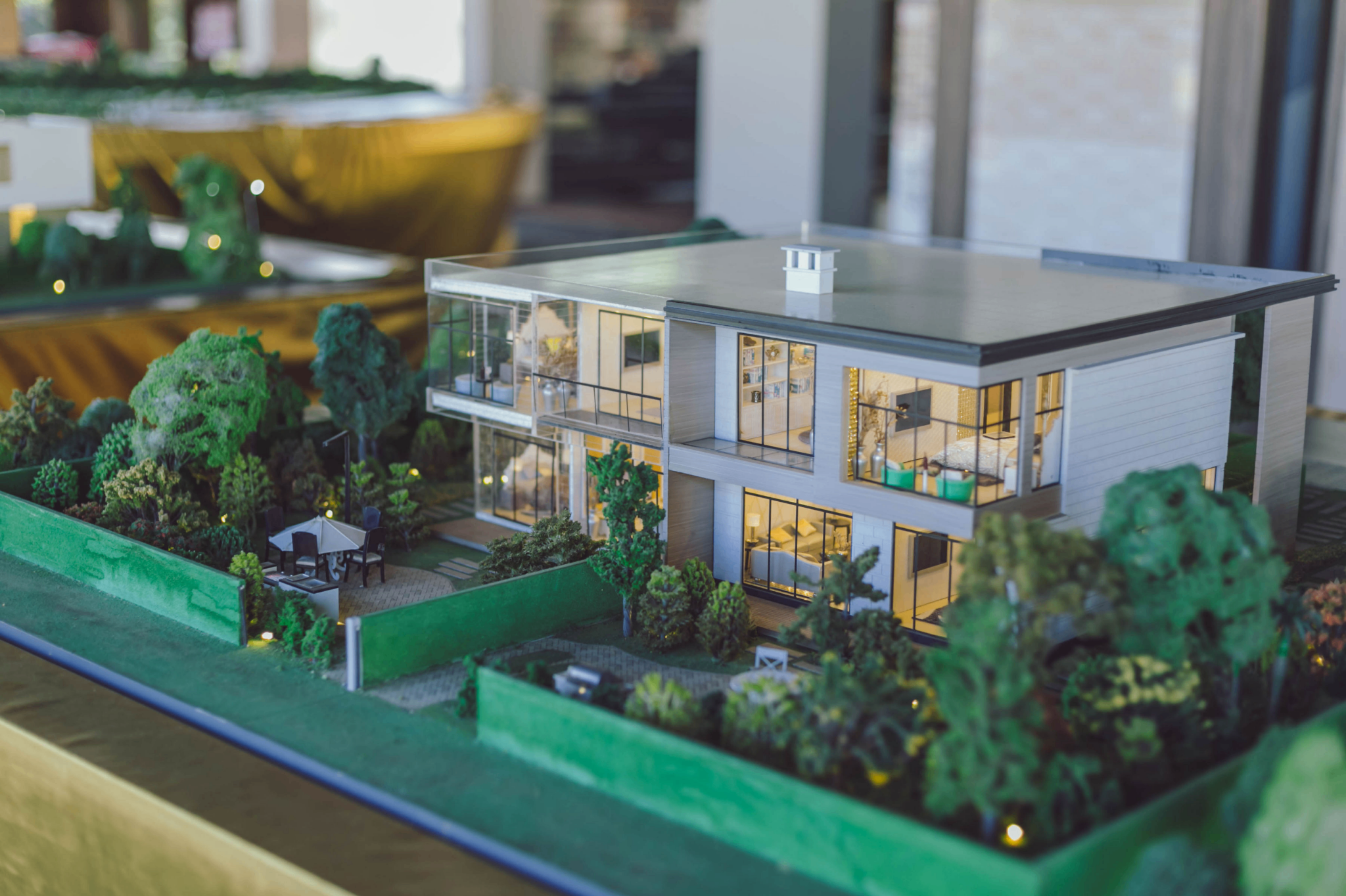 Model house representing land and property opportunities